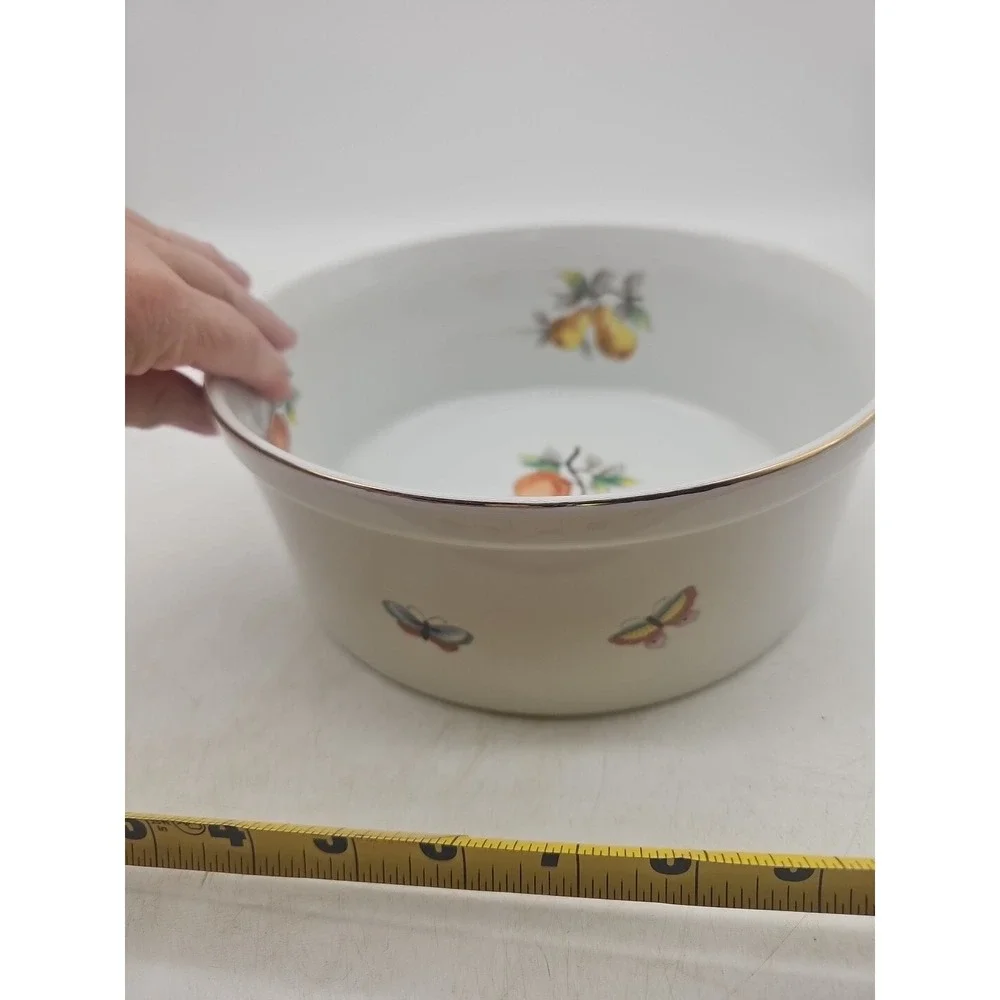 VTG ~  Casserole  Dish ~ Oven‎ To Table Cookware ~ Fruit 7531 ~ 9